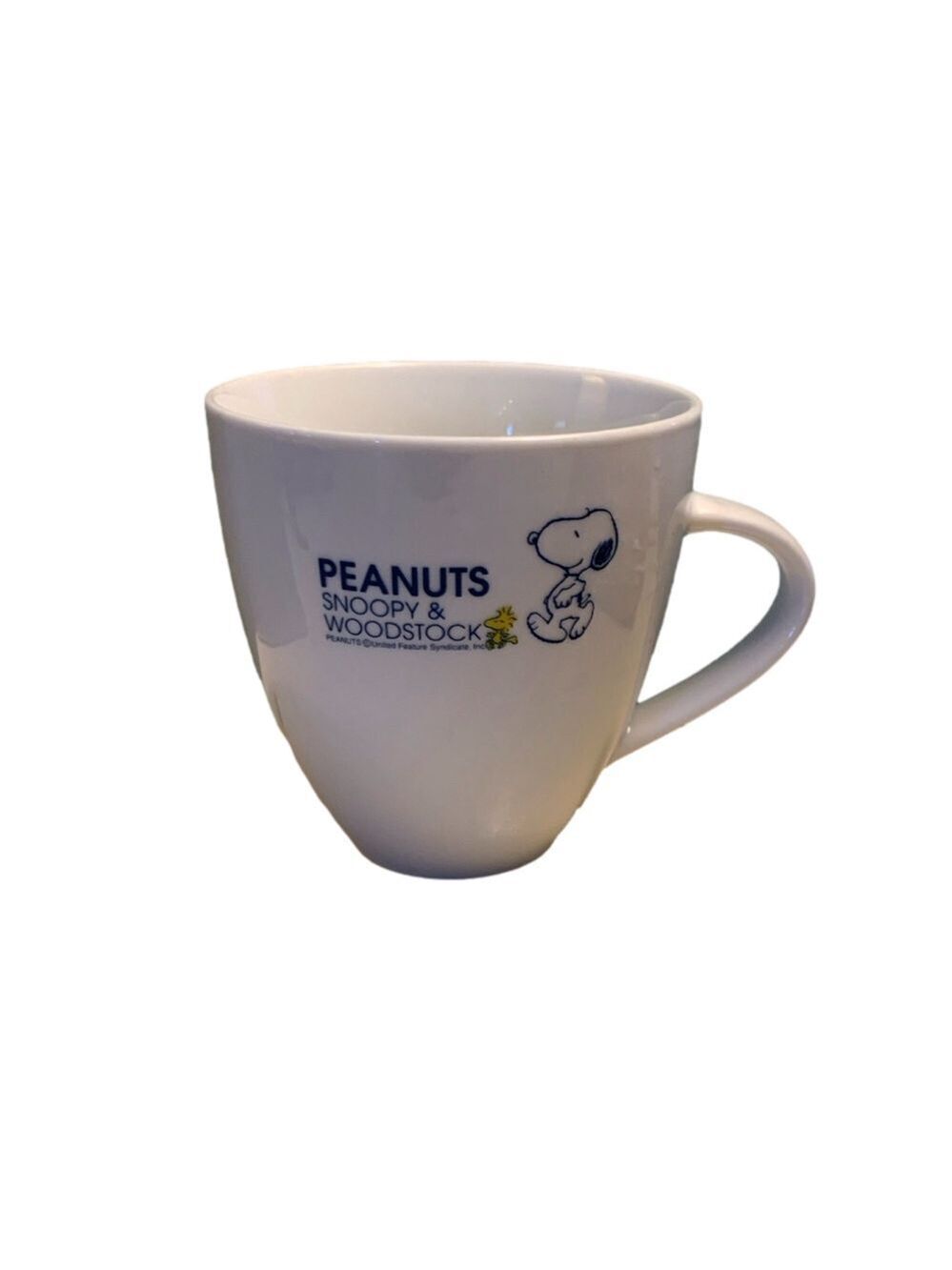 Ceramic Peanuts mug, white, snoopy and Woodstock